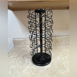 Black Metal Rotating Coffee Pod Holder